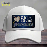 This Girl Loves Her Brewers Novelty License Plate Hat Cotton / White