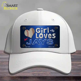 This Girl Loves Her Jays Novelty License Plate Hat Cotton / White