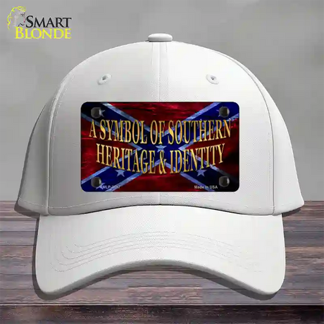 Symbol Of Southern Heritage Novelty License Plate Hat Cotton / White