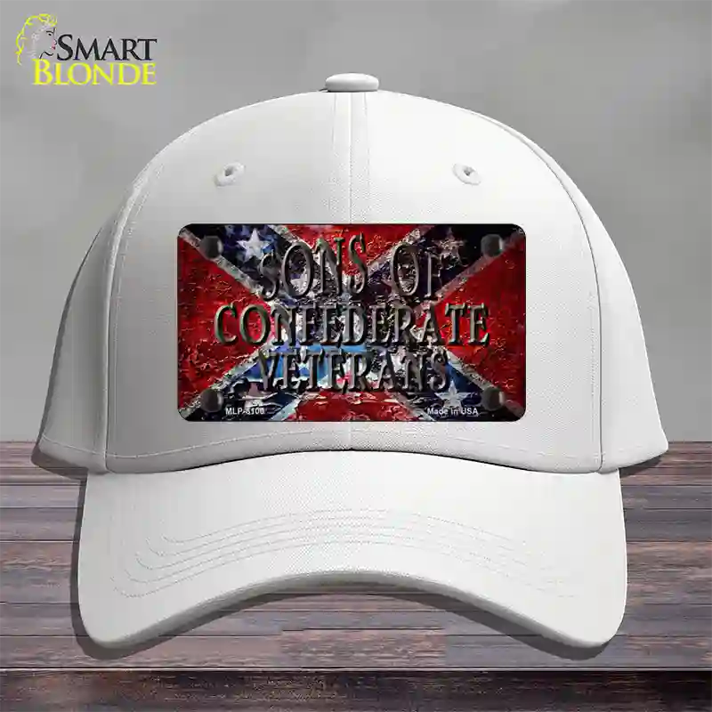 Sons Of Confederate Veterans Novelty License Plate Hat Cotton / White