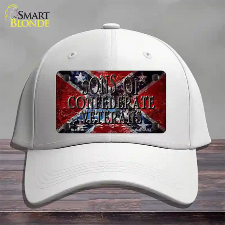 Sons Of Confederate Veterans Novelty License Plate Hat Cotton / White