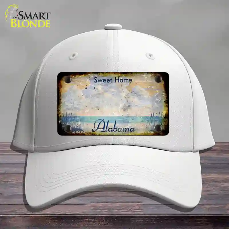 Alabama State Blank Novelty License Plate Hat Cotton / White / Sweet Home Alabama (2215):https | Rusty | Yes