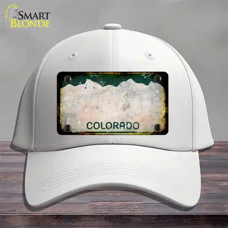 Colorado Rusty Blank Novelty License Plate Hat Cotton / White