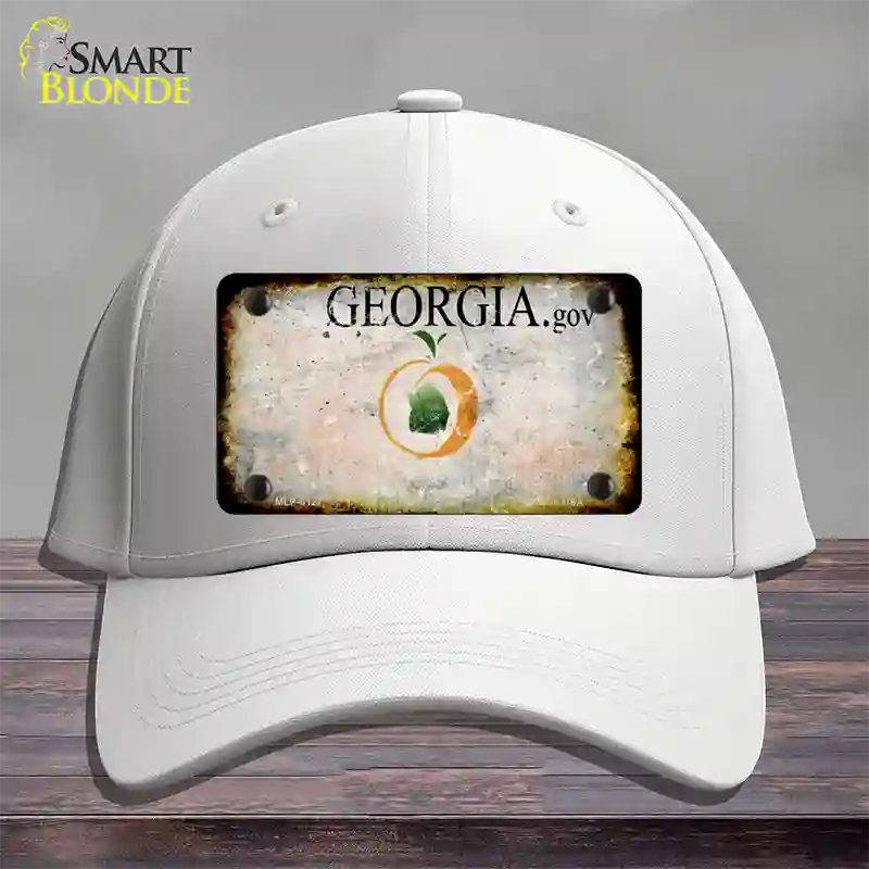 Georgia Rusty Blank Novelty License Plate Hat Cotton / White