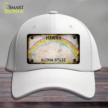 Hawaii Rusty Blank Novelty License Plate Hat Cotton / White