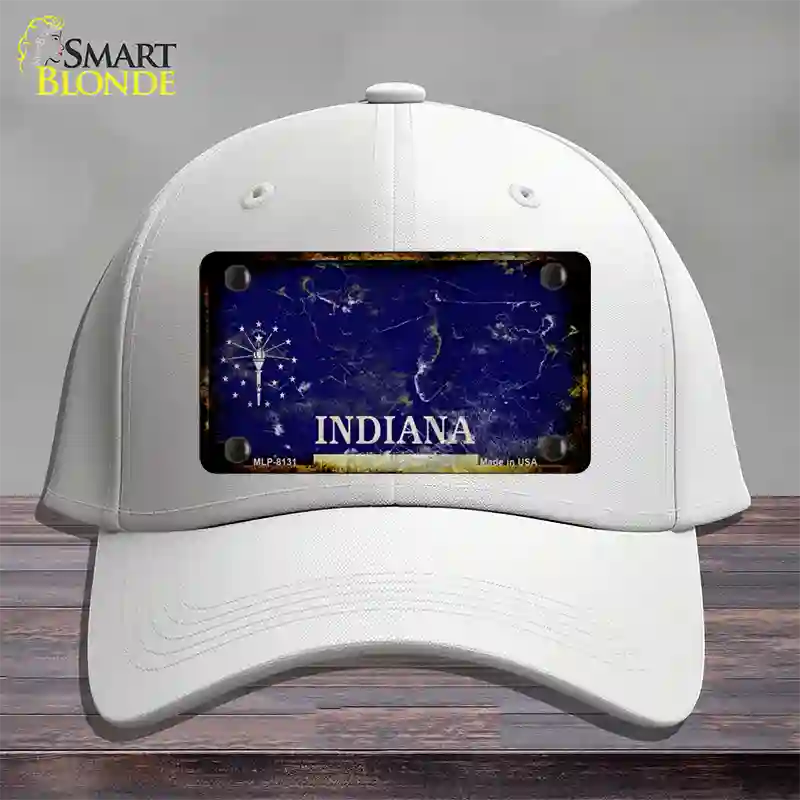 Inidana Rusty Blank Novelty License Plate Hat Cotton / White