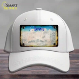 Iowa Rusty Blank Novelty License Plate Hat Cotton / White