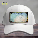 Kansas Rusty Blank Novelty License Plate Hat Cotton / White