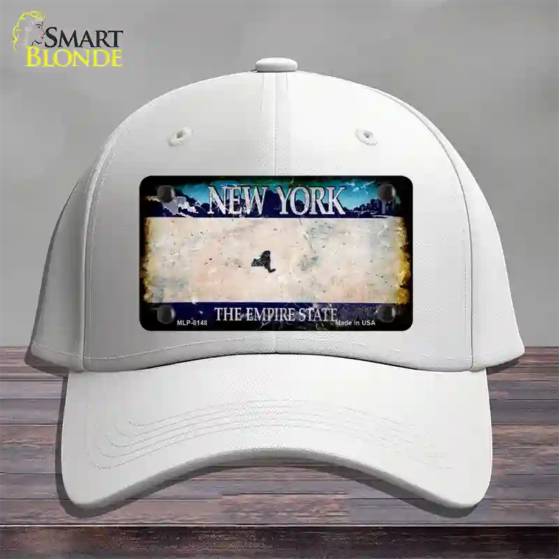 New York Rusty Blank Novelty License Plate Hat Cotton / White