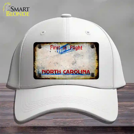 North Carolina Rusty Blank Novelty License Plate Hat Cotton / White