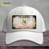 Oklahoma Rusty Blank Novelty License Plate Hat Cotton / White