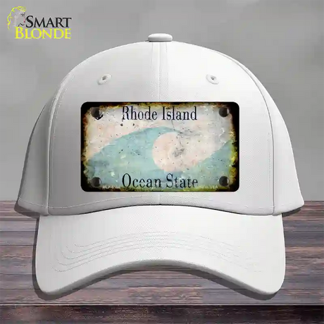 Rhode Island Rusty Blank Novelty License Plate Hat Cotton / White