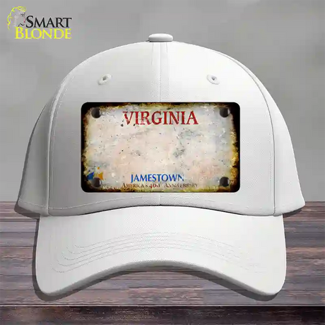 Virginia Rusty Blank Novelty License Plate Hat Cotton / White