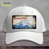 Washington Rusty Blank Novelty License Plate Hat Cotton / White