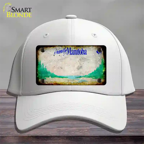 Manitoba Rusty Blank Novelty License Plate Hat Cotton / White