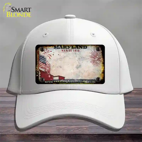 Maryland War of 1812 Rusty Blank Novelty License Plate Hat Cotton / White