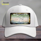 Michigan Rusty Blank Novelty License Plate Hat Cotton / White