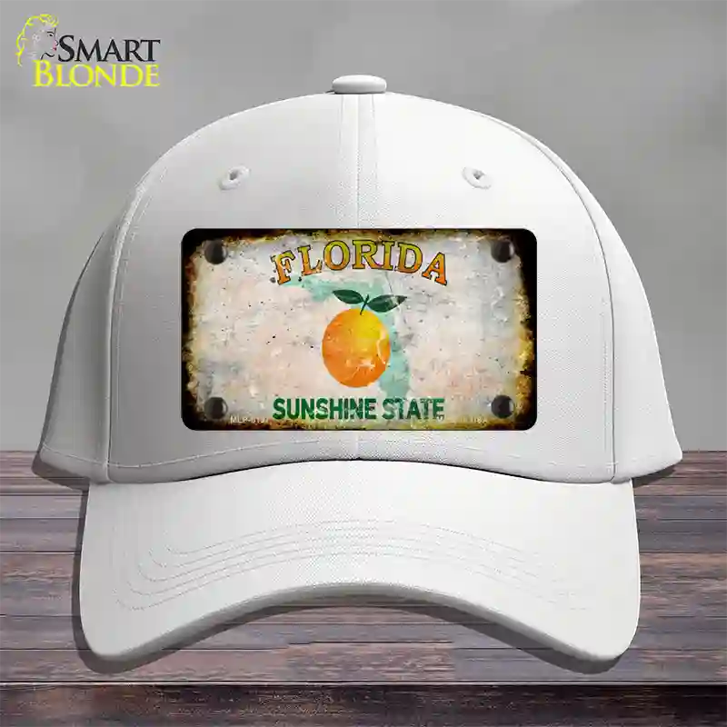 Florida Orange Rusty Blank Novelty License Plate Hat Cotton / White