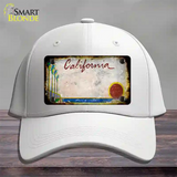 California Palm Tree Rusty Blank Novelty License Plate Hat Cotton / White