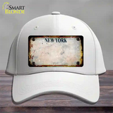 New York White Rusty Blank Novelty License Plate Hat Cotton / White