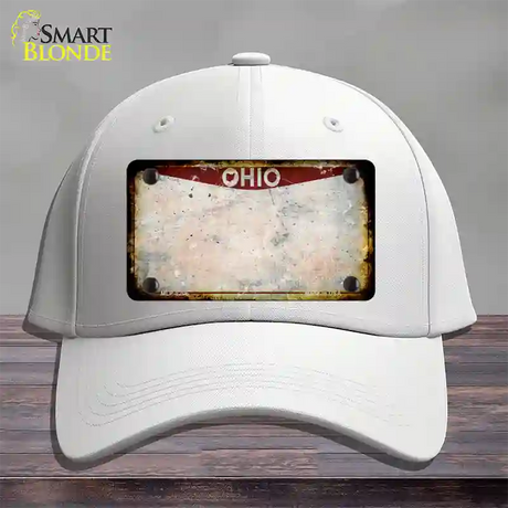 Ohio Rusty Blank Novelty License Plate Hat Cotton / White