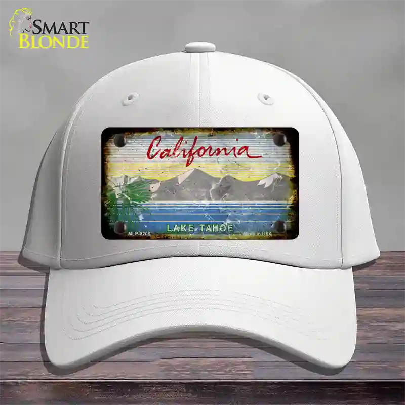 California Lake Tahoe Rusty Blank Novelty License Plate Hat Cotton / White