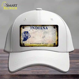 Indiana Rusty Blank Novelty License Plate Hat Cotton / White