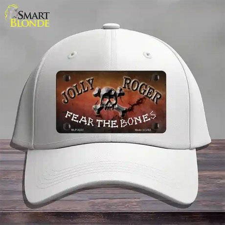 Fear The Bones Novelty License Plate Hat Cotton / White