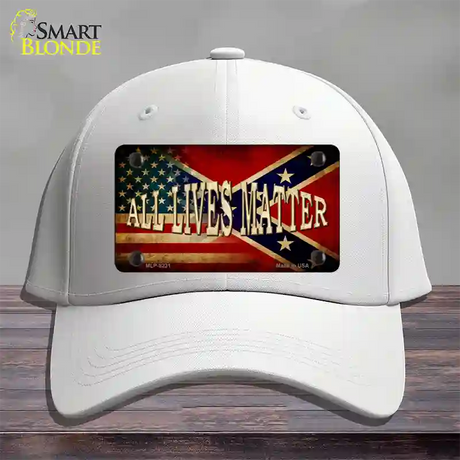 All Lives Matter Flag Novelty License Plate Hat Cotton / White