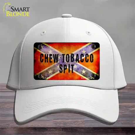 Chew Tobacco Spit Novelty License Plate Hat Cotton / White