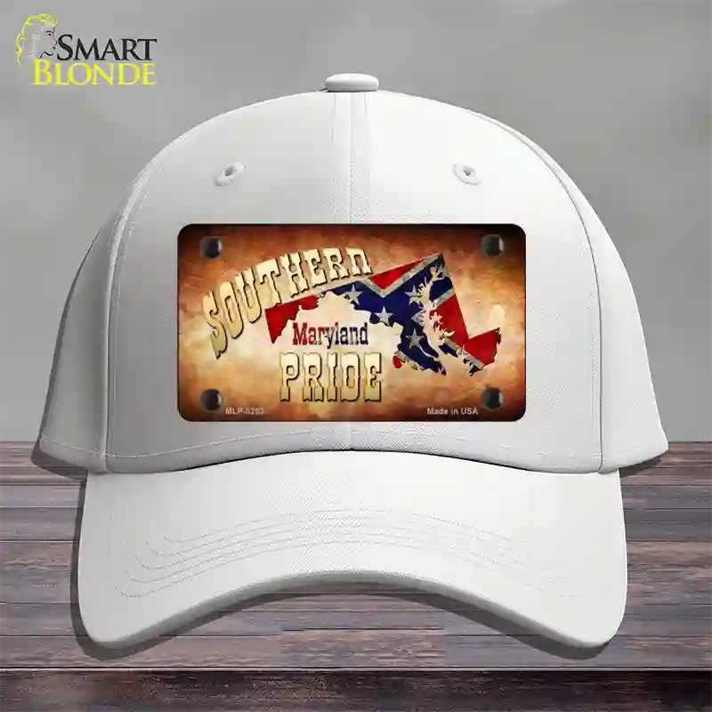 Southern Pride Maryland Novelty License Plate Hat Cotton / White