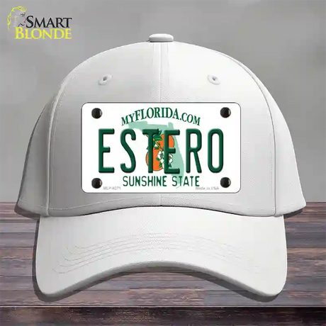 Estero Sunshine State Novelty License Plate Hat Cotton / White