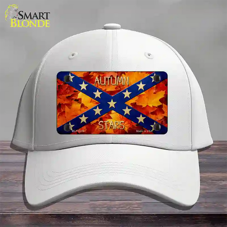 Autumn Stars Novelty License Plate Hat Cotton / White