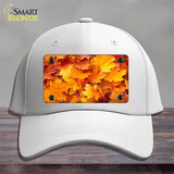 Fall Leaves Novelty License Plate Hat Cotton / White