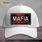 Insured By Mafia Novelty License Plate Hat Cotton / White