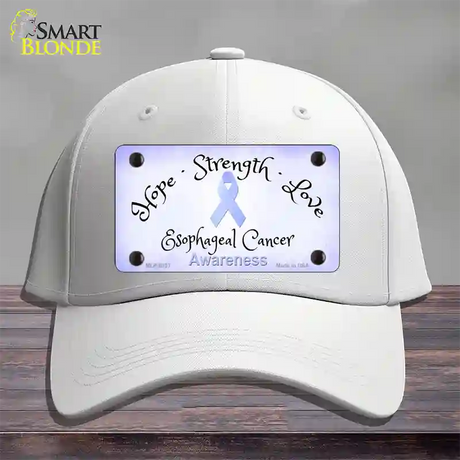 Esophageal Cancer Ribbon Novelty License Plate Hat Cotton / White