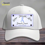 Stomach Ribbon Novelty License Plate Hat Cotton / White