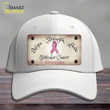 Testicular Cancer Ribbon Novelty License Plate Hat Cotton / White