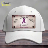 Honors Caregivers Ribbon Novelty License Plate Hat Cotton / White