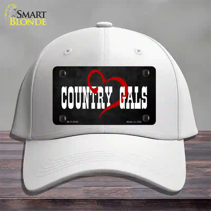 Country Gals Novelty License Plate Hat Cotton / White