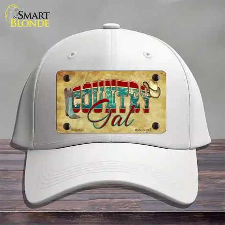 Country Gal Novelty License Plate Hat Cotton / White