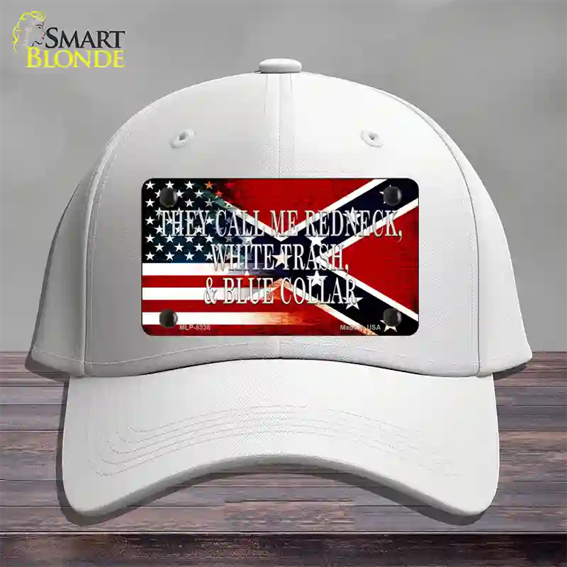 They Call Me Redneck Novelty License Plate Hat Cotton / White