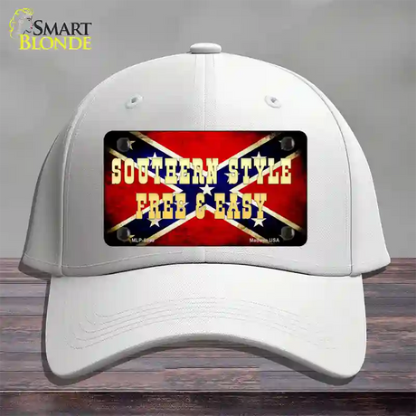 Southern Style Novelty License Plate Hat Cotton / White