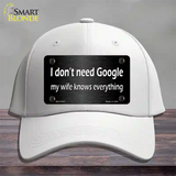 Dont Need Google Novelty License Plate Hat Cotton / White