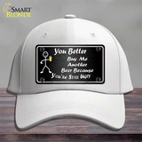 Buy Me Another Beer Novelty License Plate Hat Cotton / White