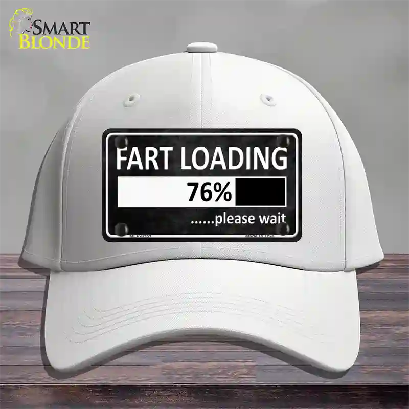 Fart Loading Novelty License Plate Hat Cotton / White