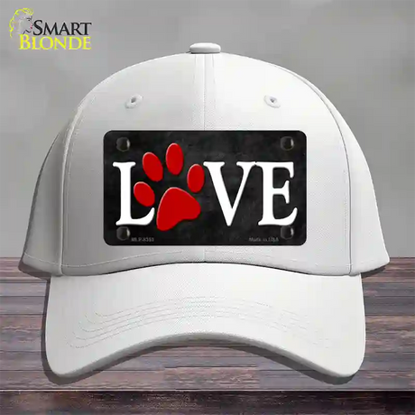 Love Paw Novelty License Plate Hat Cotton / White