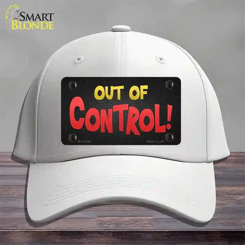 Out Of Control Novelty License Plate Hat Cotton / White