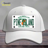 Pine Island Novelty License Plate Hat Cotton / White