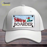 Snow Boarder Novelty License Plate Hat Cotton / White